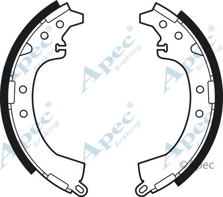 APEC BRAKING Комплект тормозных колодок SHU484